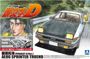 Aoshima ID-01(00813) 1/24 Takumi Fujiwara(藤原拓海)'s Toyota AE86 Sprinter Trueno "Project D Version" [Initial-D 頭文字D]