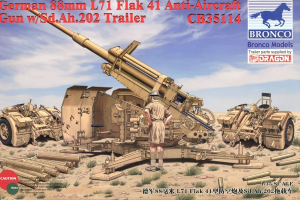 Bronco CB35114 1/35 8.8cm Flak 41 L71 Anti-Aircraft Gun w/Sd.Ah.202 Trailer