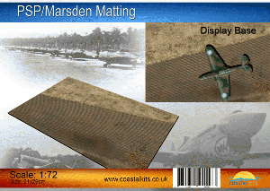 Coastal Kits S122-72 W.W.II Pierced/Perforated Steel Planking (PSP) - Marston(Marsden) Mat [for 1/72] (29 x 21cm)