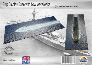 Coastal Kits S220W Water-line Ship Display Base with Waves (29 x 11cm)