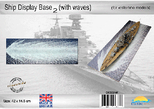 Coastal Kits S221W Water-line Ship Display Base with Waves (42 x 14.5cm)
