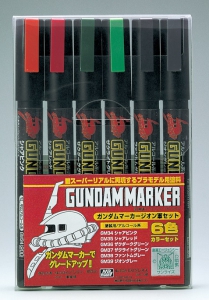 Mr Hobby GMS108 Gundam Marker Zeon Set (6 Colors)