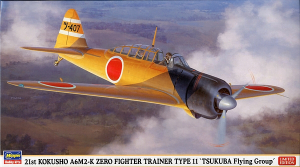 Hasegawa 07351 1/48 21st Kokusho A6M2-K Zero Fighter Trainer Type 11 (Early Production) "Tsukuba Flying Group"