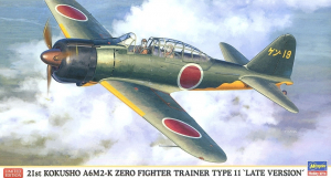 Hasegawa 09929 1/48 21st Kokusho A6M2-K Zero Fighter Trainer Type 11 (Late Production) "Genzan Air Group"