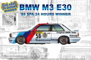 NuNu(Platz) PN24017+NE24008 1/24 BMW M3 (E30) Group A "1988 Spa 24 Hours Winner" w/Detail-Up Parts