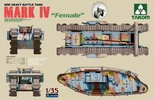 Takom 2009 1/35 British Mark IV "Female" - Machine Guns [WWI]