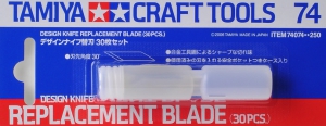Tamiya 74074 Replacement Blade (30 Pcs) for Design Knife (Tamiya 74020)