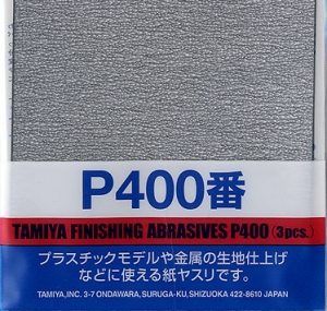 Tamiya 87054 Finishing Abrasives P400 (3 sheets)