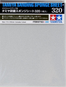 Tamiya 87163 Sanding Sponge Sheet - #320