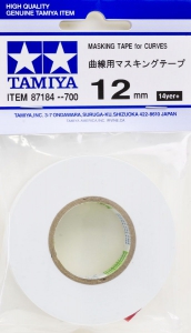 Tamiya 87184 Flexible Masking Tape for Curves - 12mm