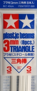 Tamiya 70117 Plastic Beams 3mm Triangle White (8pcs)