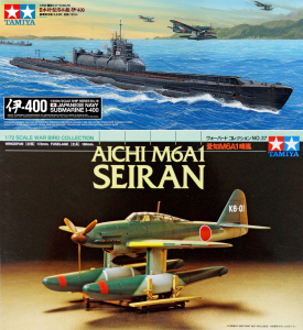 Tamiya 1/350 IJN Submarine I-400 (78019) & 1/72 Aichi M6A1 Seiran 晴嵐 (60737)