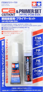 Tamiya 87211 CA (Instant) Cement - Strong (3g) & Primer (3g) [for PP/PE/POM/EVA]