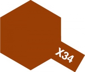 Tamiya Enamel Color X-34 Metallic Brown (10ml) [Gloss Metallic]