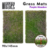 Green Stuff World 10342 Grass Mats Cut-Out (90x145mm) - Purple Meadow 10mm