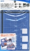 Wave HT-108 Cutting Mat (A4 size / Blue) [Grooved Type]