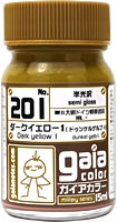 Gaianotes Color 201 Dark Yellow (1) RAL [WWII German Tank Camouflage] (15ml) [Semi-Gloss]