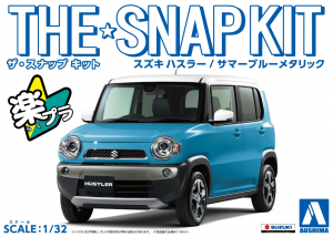 Aoshima 01-D(05833) 1/32 Suzuki Hustler (Summer Blue Metallic) [The Snap Kit]