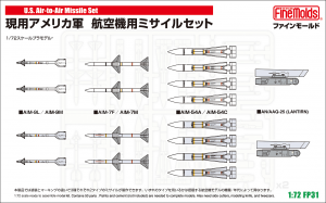 FineMolds FP31 1/72 U.S Air-to-Air Missile Set