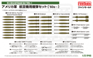 FineMolds FP45 1/72 U.S. Aircraft Bomb Set ('60s~)