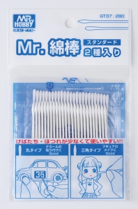 Mr Hobby GT37 Mr. Cotton Swab (50 Pcs) [Round & Triangular SMALL]