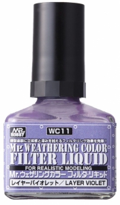 Mr Hobby WC-11 Mr. Weathering Color FILTER LIQUID [Layer Violet] 40ml