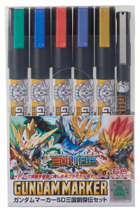 Mr Hobby AMS100C Gundam Marker SD Sangoku Sojuden Set [ガンダムマーカーSD三国創傑伝セット] (6 Color)