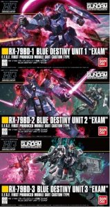 Bandai HG-UC(207/208/209) 1/144 RX-79 Blue Destiny "EXAM" [3 Kits]