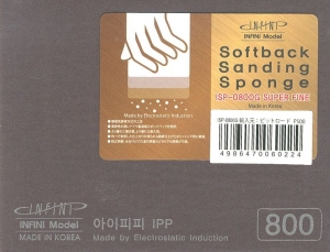 Infini Model ISP-0800G Softback Sanding Sponge Pad #800 Super Fine (2pcs)