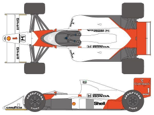 Shunko Models SHK-D376 1/20 McLaren Honda MP4/5 "1989 Grand Prix" Decal w/Marlboro (for Tamiya)