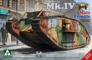 Takom 2076 1/35 British Mark IV "Male" / "Female" [WWI]