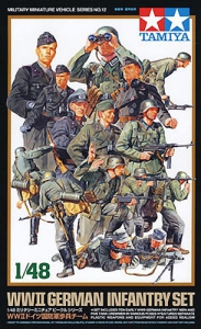 Tamiya 32512 1/48 German Infantry & Tank Crew (W.W.II)