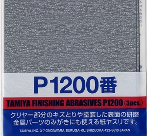 Tamiya 87058 Finishing Abrasives P1200 (3 sheets)