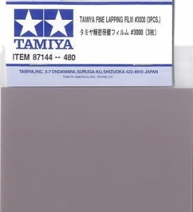 Tamiya 87144 Fine Lapping Film #3000 (3 sheets)