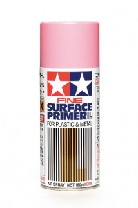 Tamiya 87146 FINE Surface Primer L for Plastic & Metal (Spray 180ml) [Pink]