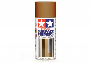 Tamiya 87160 FINE Surface Primer L for Plastic & Metal (Spray 180ml) [Oxide Red]