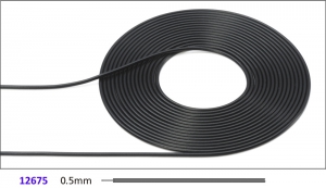 Tamiya 12675 Cable (Black - 0.5mm)