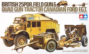 Tamiya 35044 1/35 British 25 Pdr. Field Gun & Quad Gun Tractor