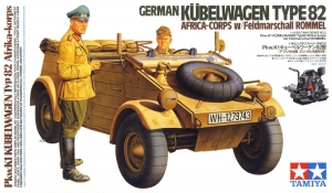 Tamiya 36202 1/16 German Kübelwagen Type 82 "Africa-Corps w/Feldmarschall Rommel"