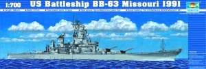 Trumpeter 05705 1/700 U.S. Battleship USS Missouri BB-63 密蘇里號 1991