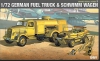 Academy 13401 1/72 German Fuel Truck (T-Stoff Tanker), Schwimmwagen & Bomb Cart (W.W.II)