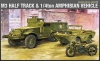 Academy 13408 1/72 M3 Half Track, 1/4-ton Amphibian Vehicle & Motorcycle (W.W.II)