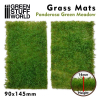 Green Stuff World 10338 Grass Mats Cut-Out (90x145mm) - Ponderosa Green Meadow 14mm