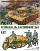 Tamiya 25401+35377 1/35 Tiger I "Late Production" w/Ace Commander & Crew Set + Tamiya 35377 1/35 Sd.Kfz.2 Kettenkraftrad (Mid Production)